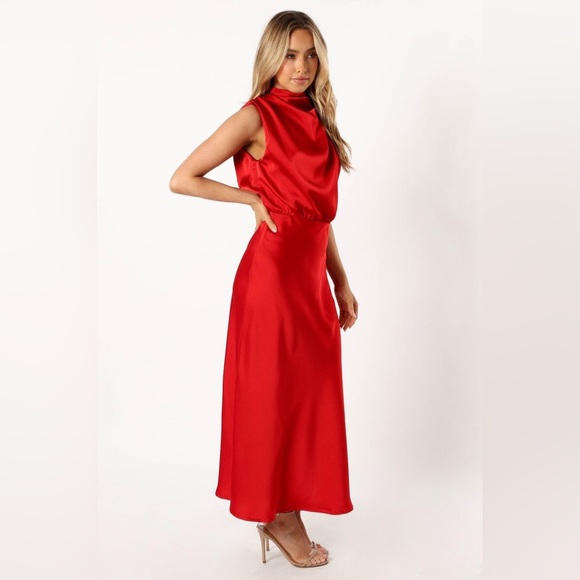 Petal & pup satin midi dress nwot - Picture 2 of 5